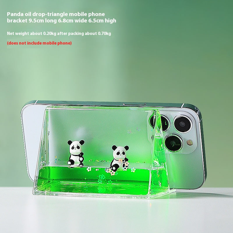 A cute panda-shaped stress-relieving oil-fall hourglass ornament, a three-dimensional oil-drop timer in the style of stairs, and a creative small gift for children