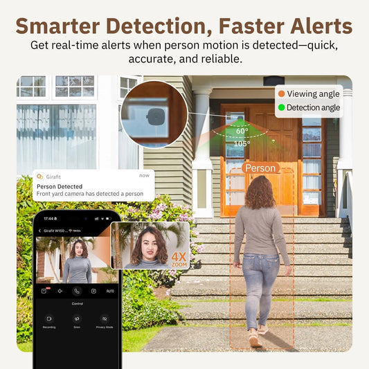3MP 2K WiFi Window Security Camera