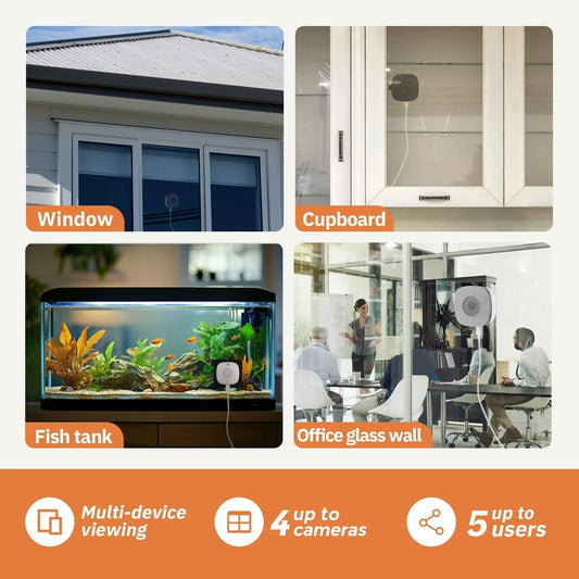 3MP 2K WiFi Window Security Camera