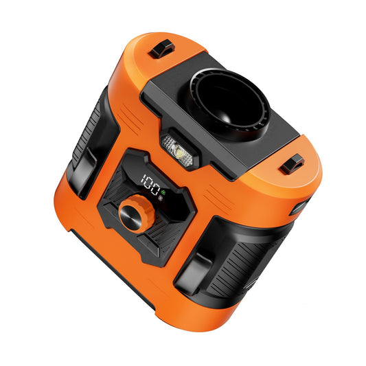 2025 New Model High-Speed Cooling Fan - Portable Neck & Waist Clip with Built-in Power Bank, Dual-Mode LED Light for Outdoor/Worksite - USB-C Rechargeable, IPX4 Waterproof